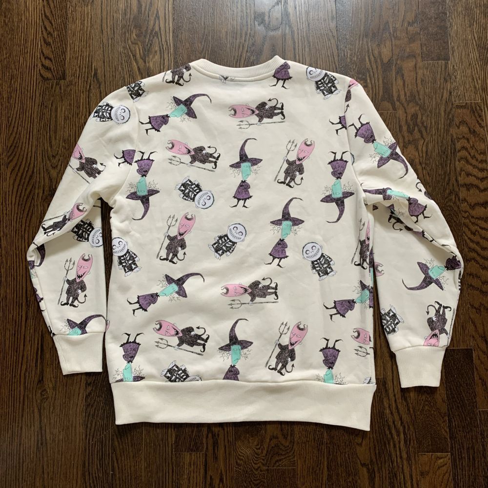 Nightmare Before Christmas Sweatshirt Women's S Lock Shock Barrel Crewneck - Picture 2 of 10